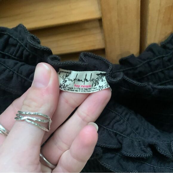 Free People Black Crop Top Small - Picture 2 of 4